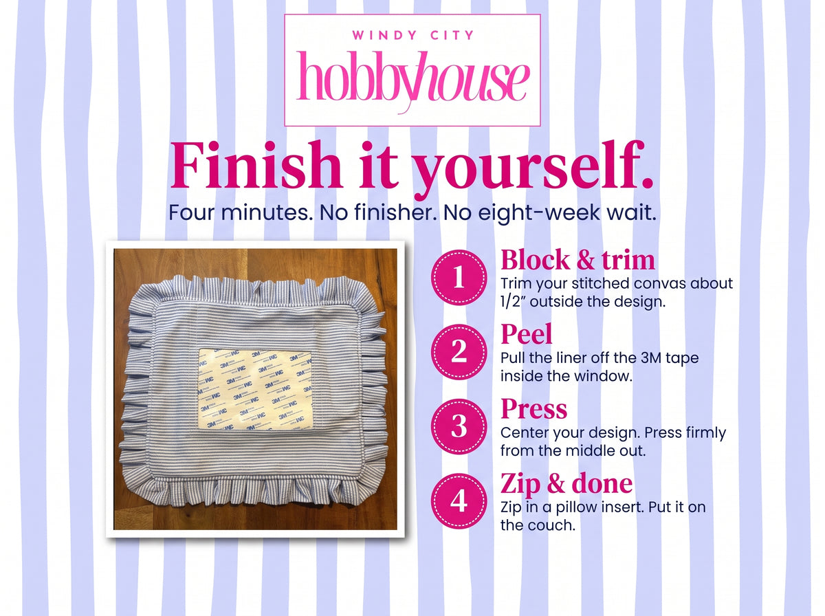 Seersucker Self-Finishing Needlepoint Pillow Cover (PRE-ORDER)