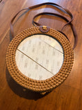 Round Rattan Self-Finishing Needlepoint Crossbody (PRE-ORDER)