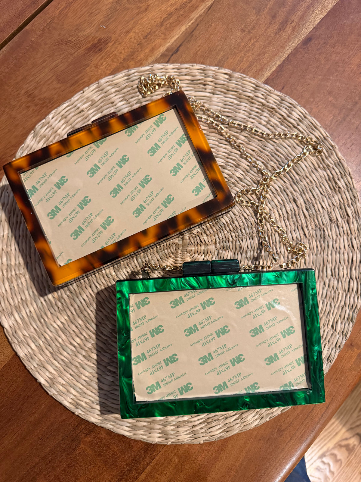 Acrylic Self-Finishing Needlepoint Clutch