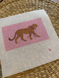 Preppy Cheetah Needlepoint Canvas or Needlepoint Kit