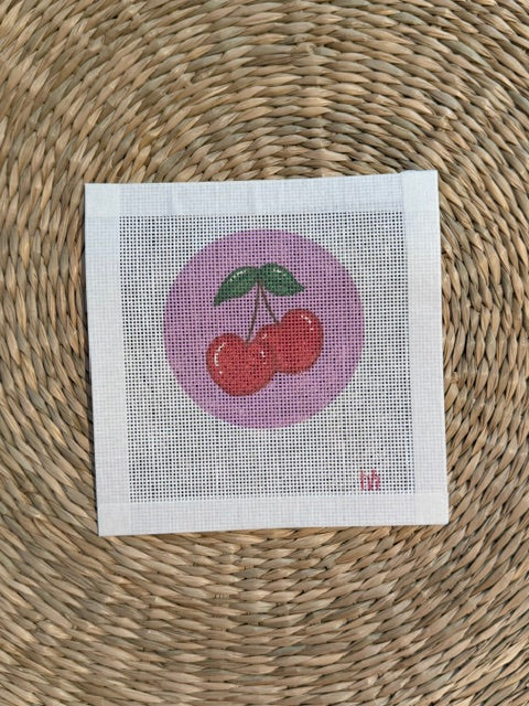 Printed Needlepoint Canvas Bag Charms - Cherry, Love that for you, Ladybug