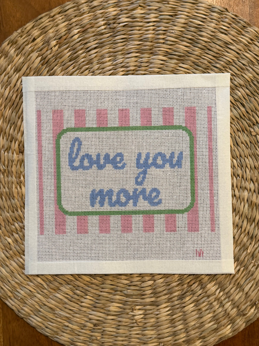 Love You More Needlepoint Canvas