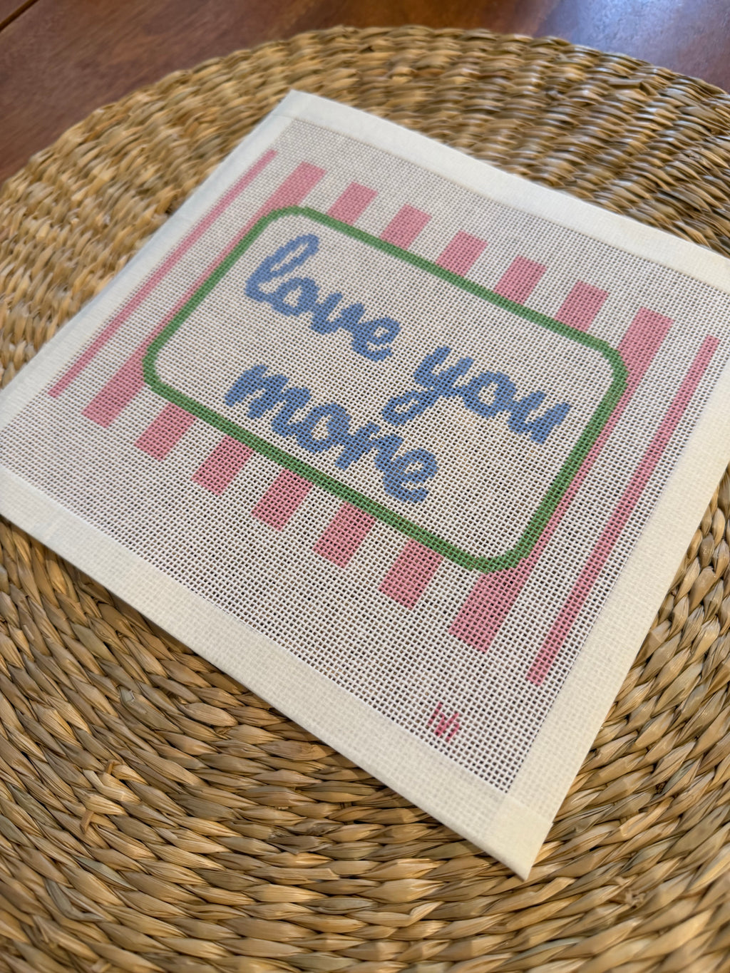 Love You More Needlepoint Canvas
