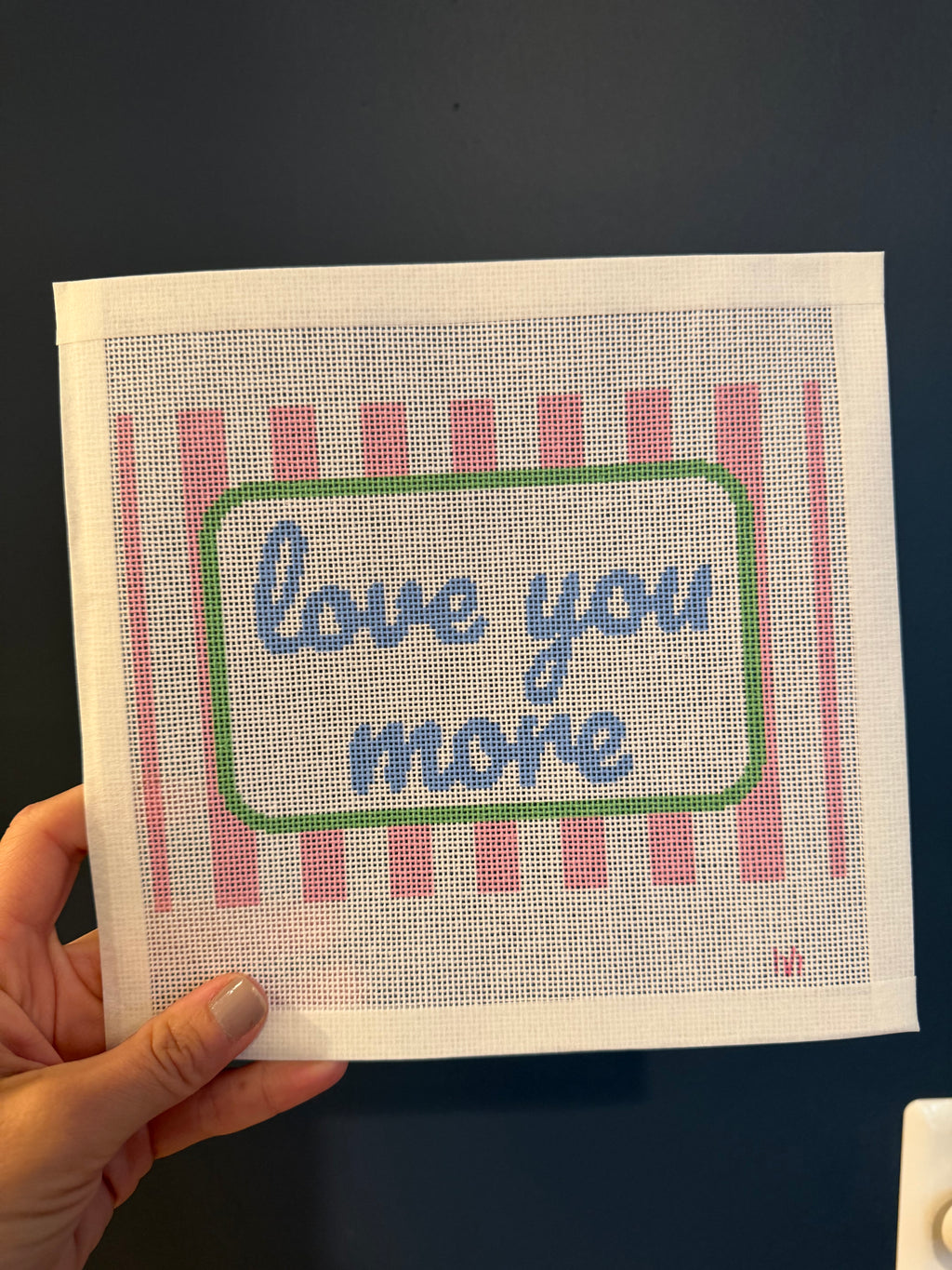 Love You More Needlepoint Canvas