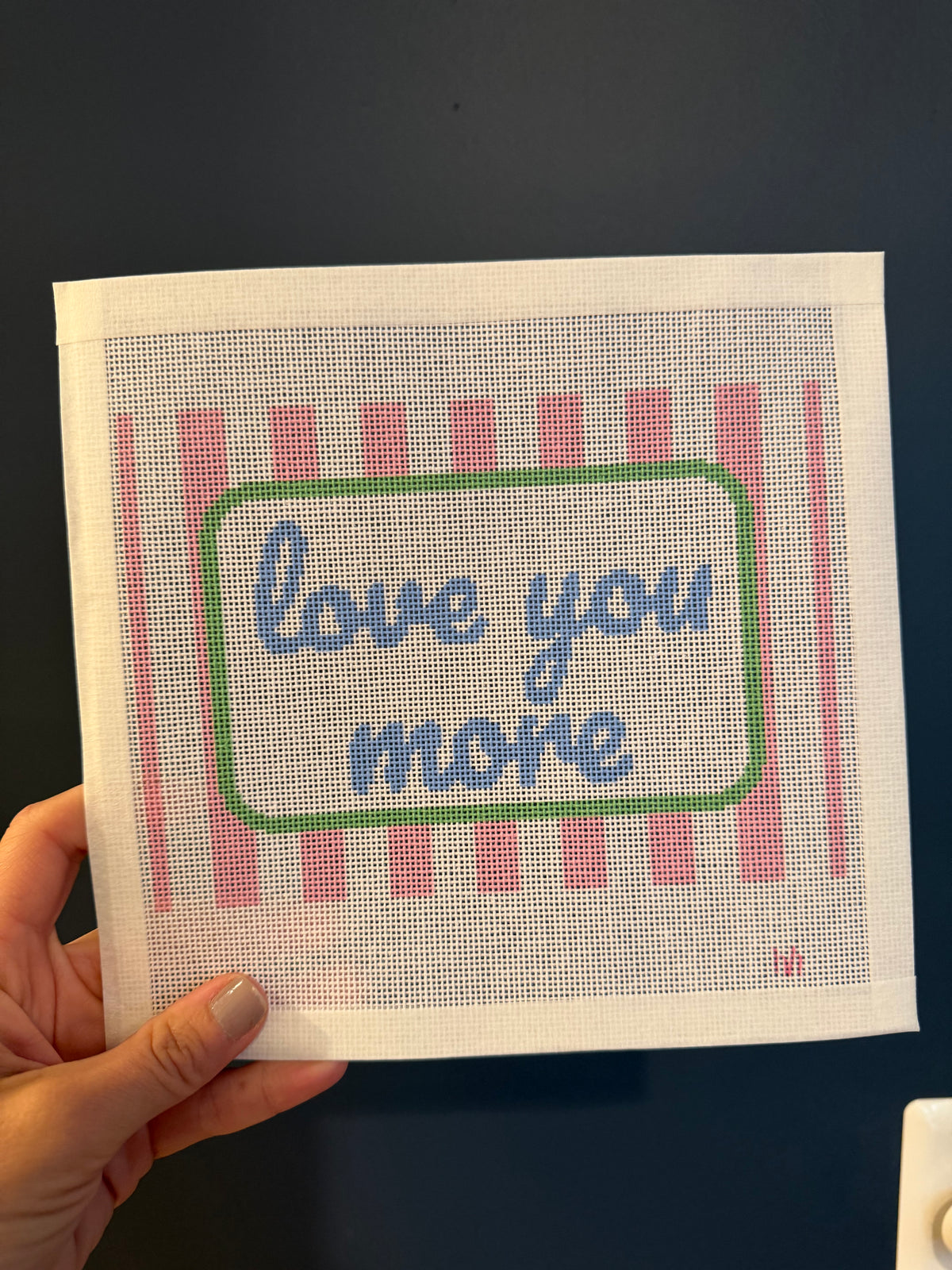 Love You More Needlepoint Canvas
