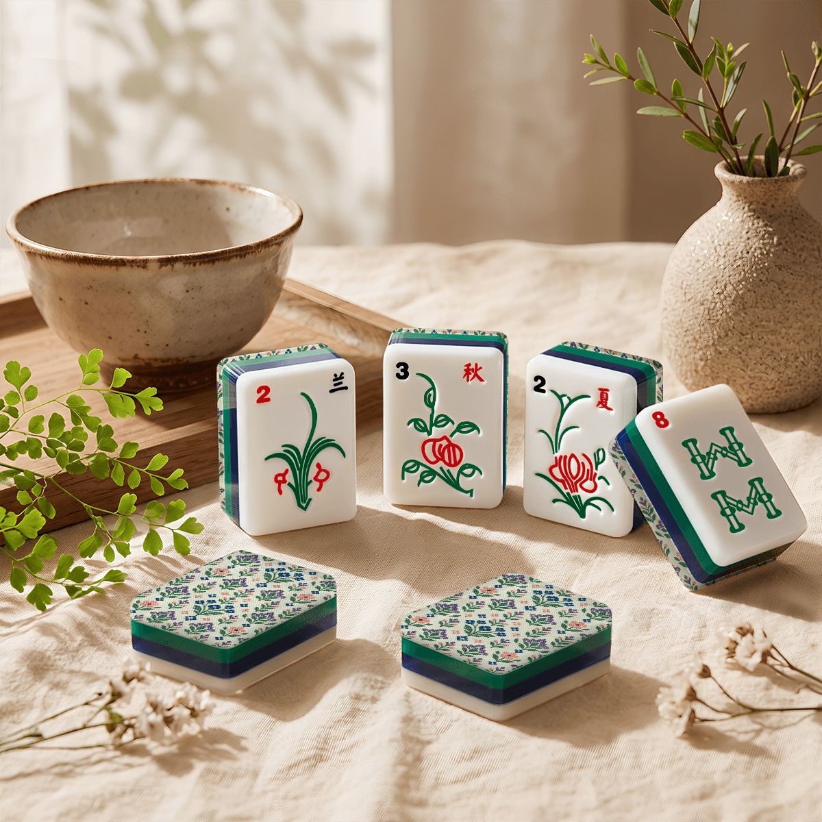 Needlepoint Mahjong Tiles