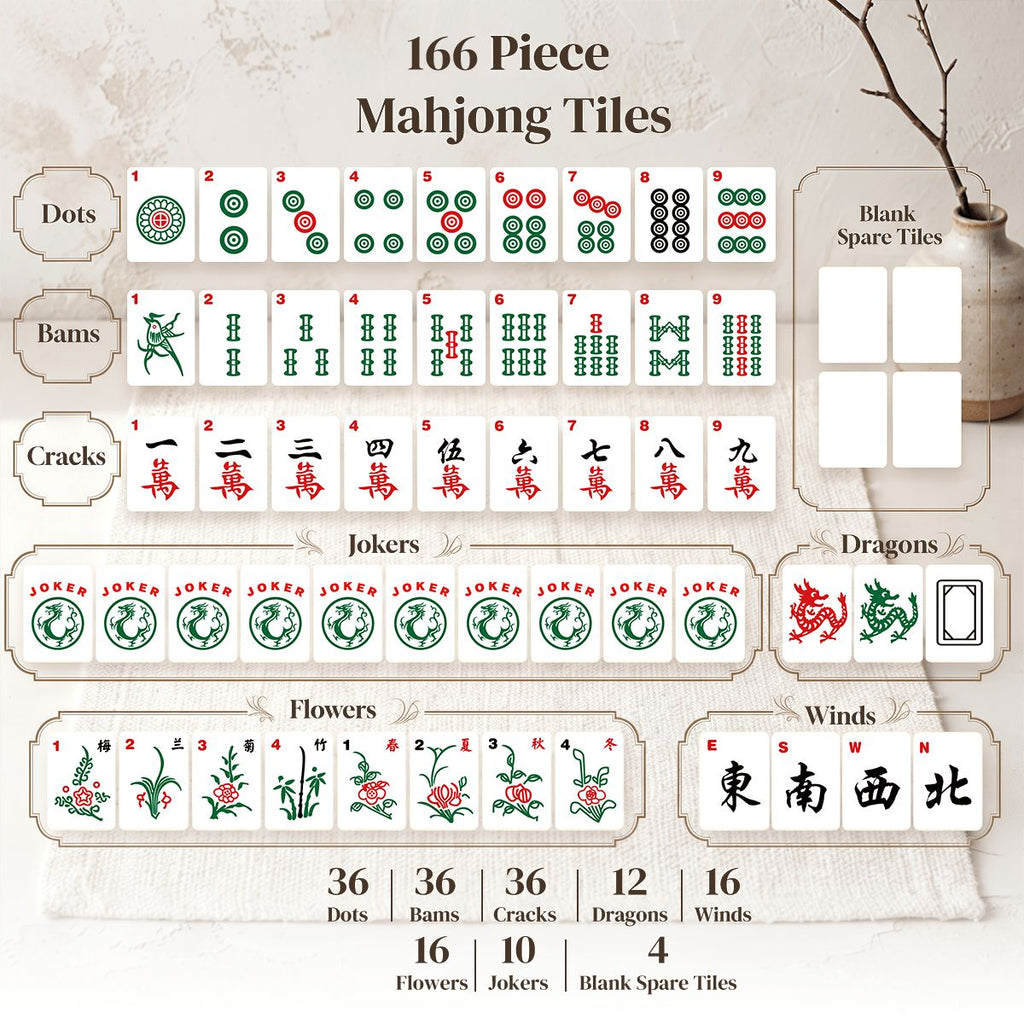 Needlepoint Mahjong Tiles